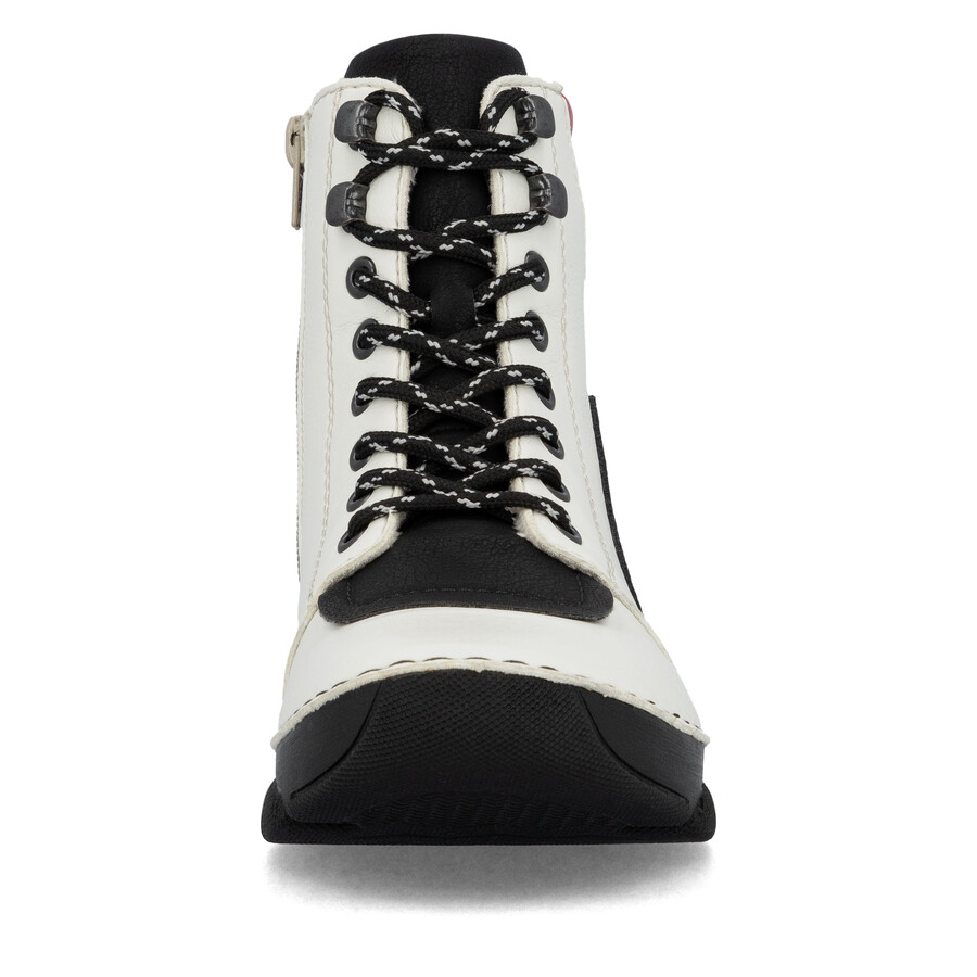 botas beige con cremallera para mujer rieker 45904-60