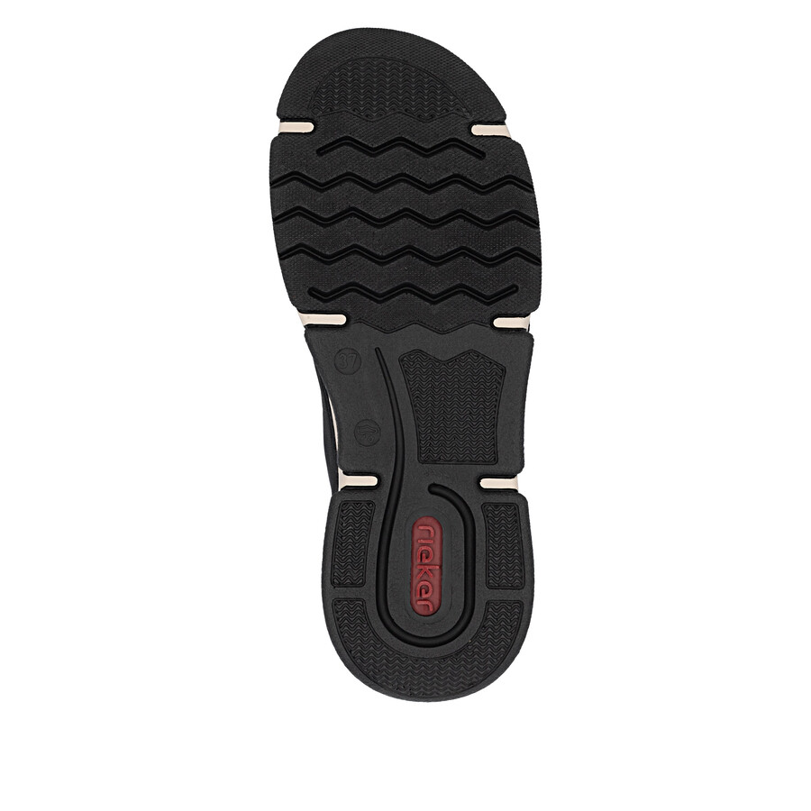 botas negras con cremallera para mujer rieker 45920-01