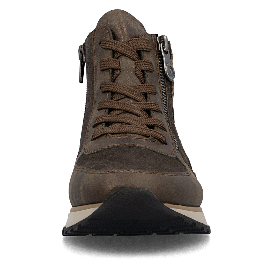 botas marrones con cremallera para mujer rieker 49040-24
