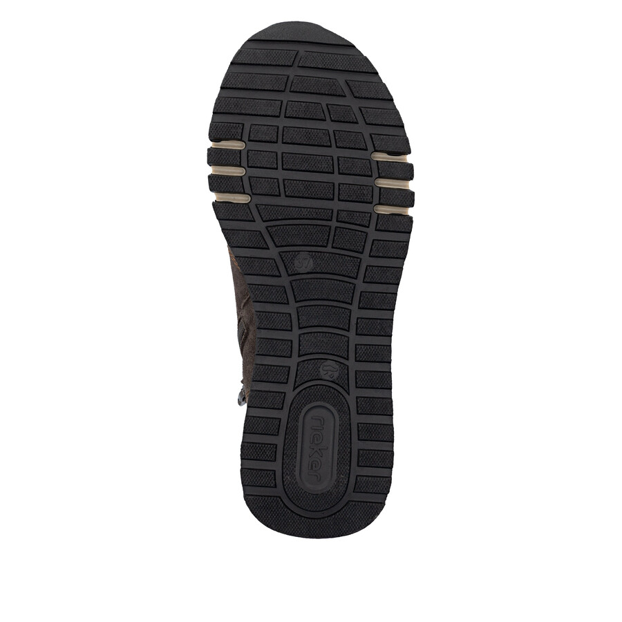 botas marrones con cremallera para mujer rieker 49040-24