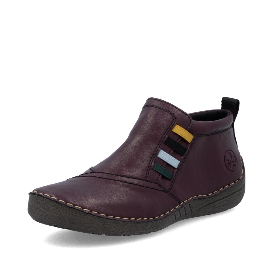 botas rojas con cremallera para mujer rieker 52584-30