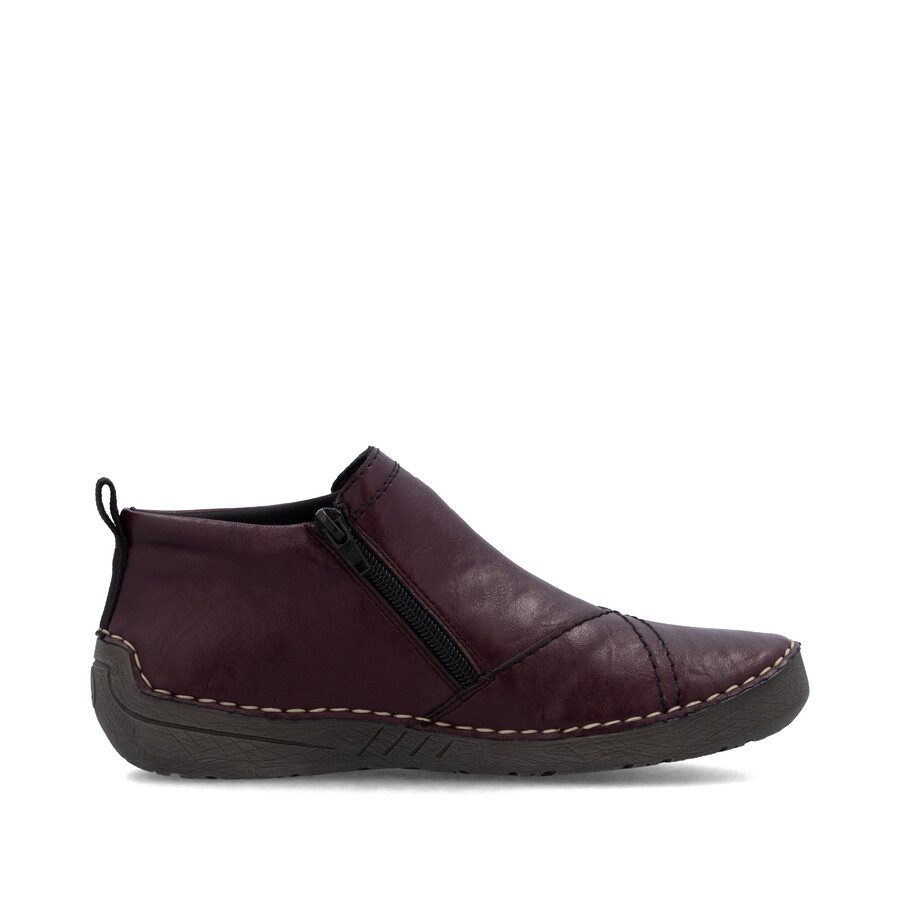 botas rojas con cremallera para mujer rieker 52584-30
