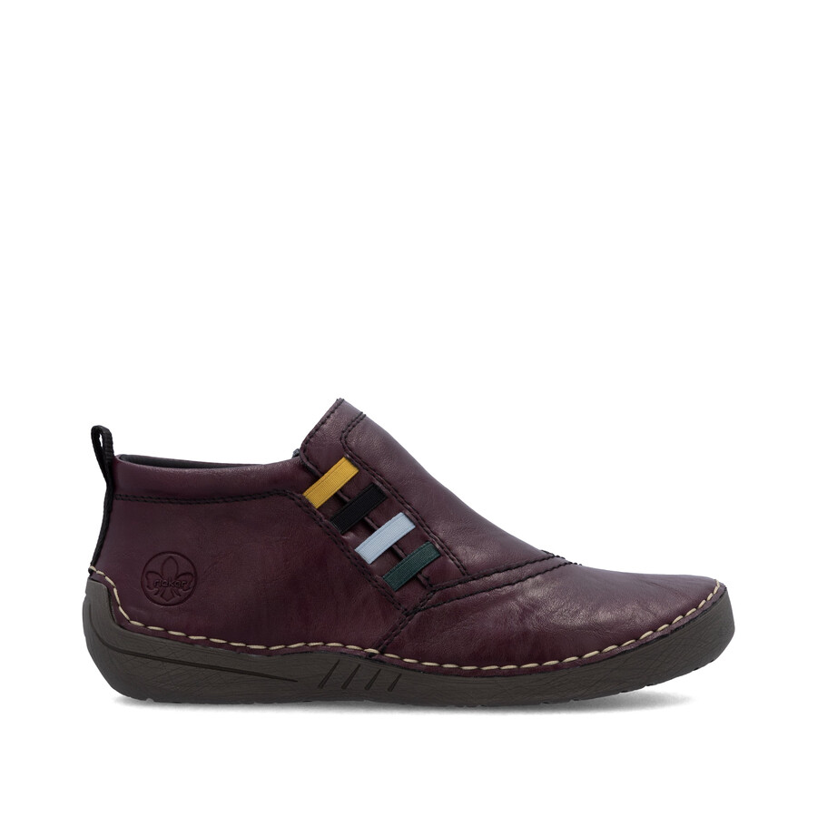 botas rojas con cremallera para mujer rieker 52584-30