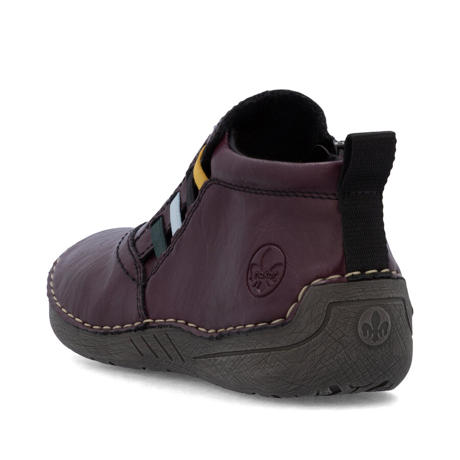 botas rojas con cremallera para mujer rieker 52584-30