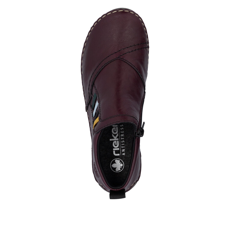 botas rojas con cremallera para mujer rieker 52584-30