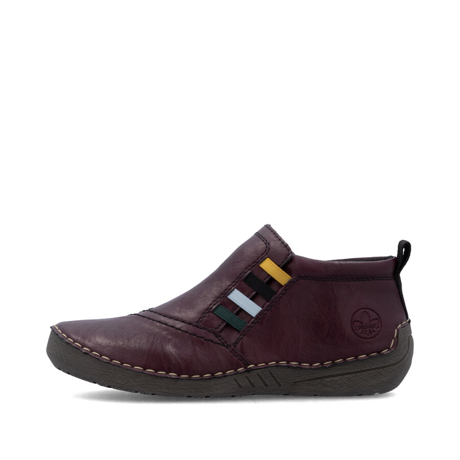 botas rojas con cremallera para mujer rieker 52584-30