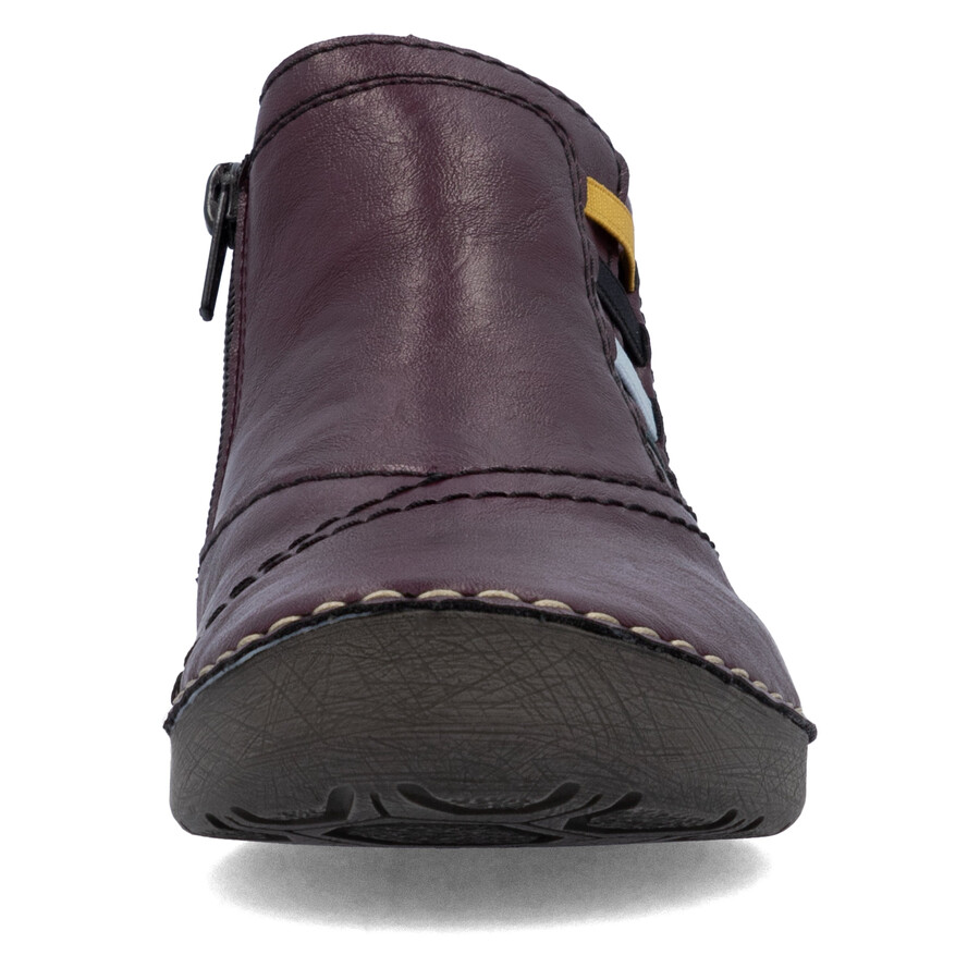 botas rojas con cremallera para mujer rieker 52584-30