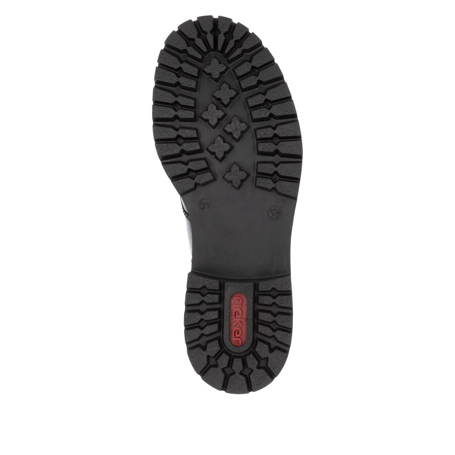 botas negras con cremallera para mujer rieker 72607-00