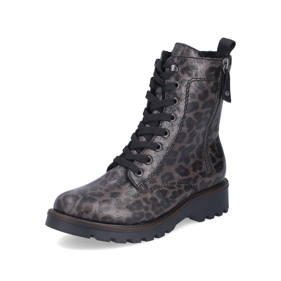 botas grises con cremallera para mujer rieker 73210-42