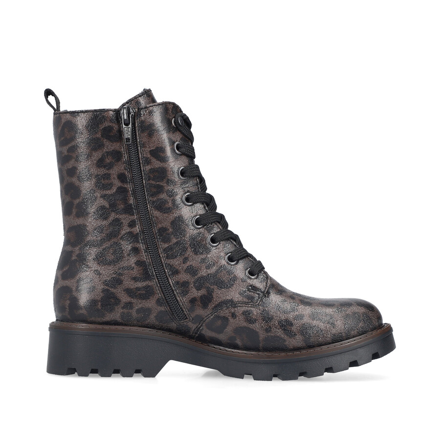 botas grises con cremallera para mujer rieker 73210-42