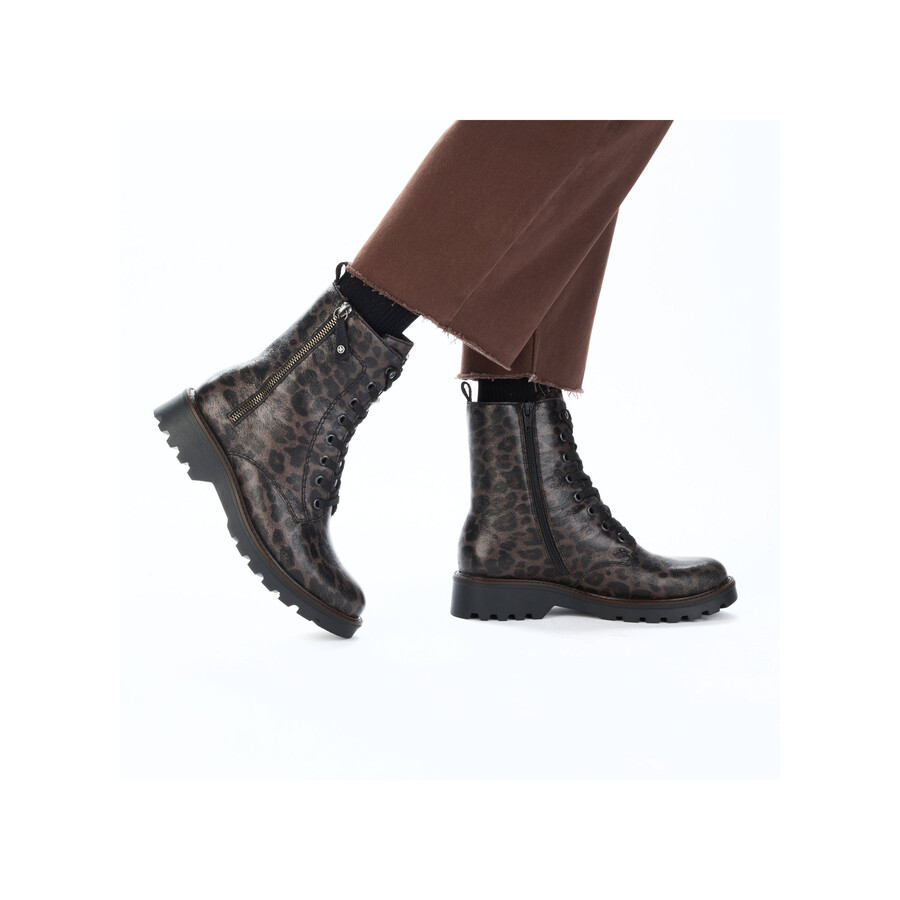 botas grises con cremallera para mujer rieker 73210-42