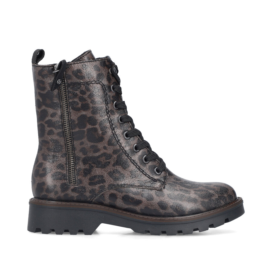 botas grises con cremallera para mujer rieker 73210-42