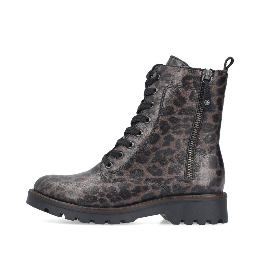 botas grises con cremallera para mujer rieker 73210-42