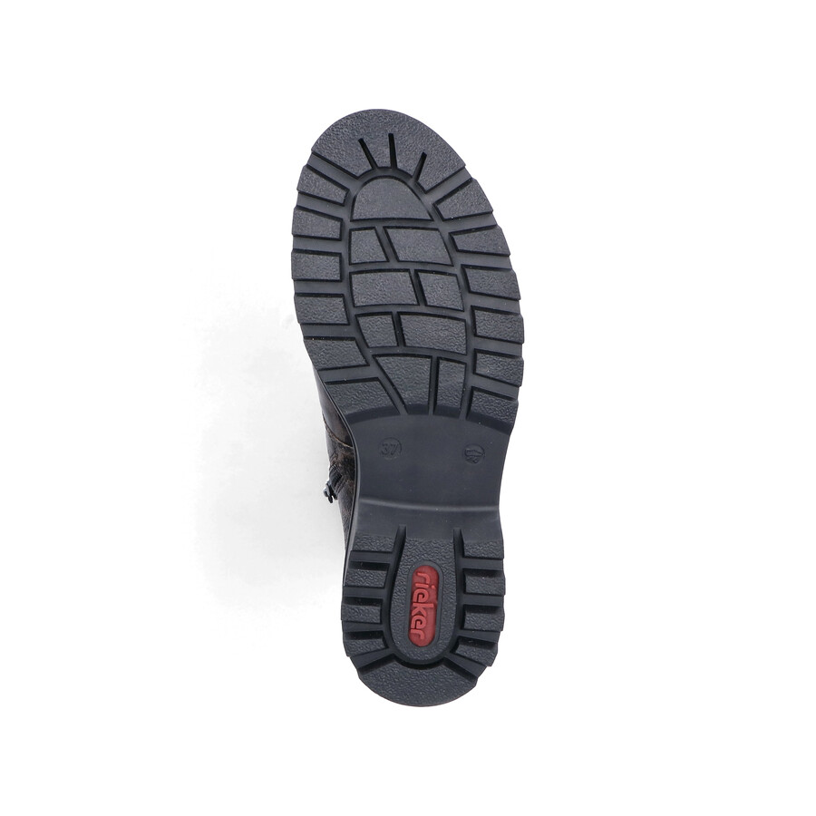 botas grises con cremallera para mujer rieker 73210-42