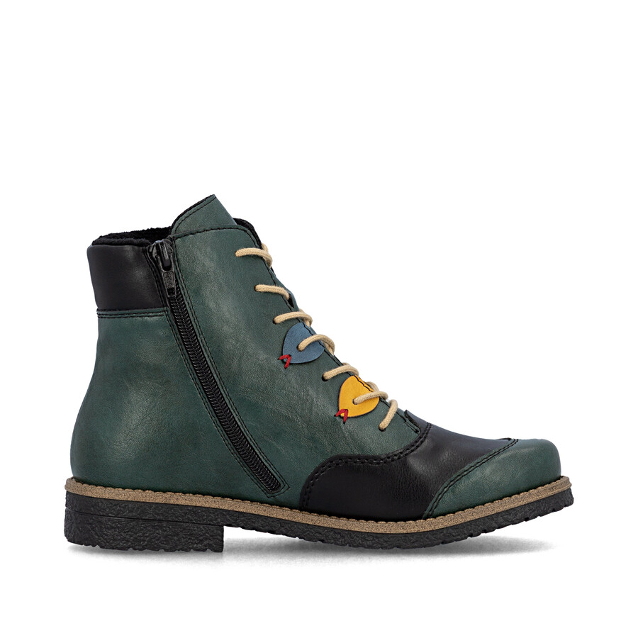 botas con múltiples cremalleras para mujer rieker 73510-90