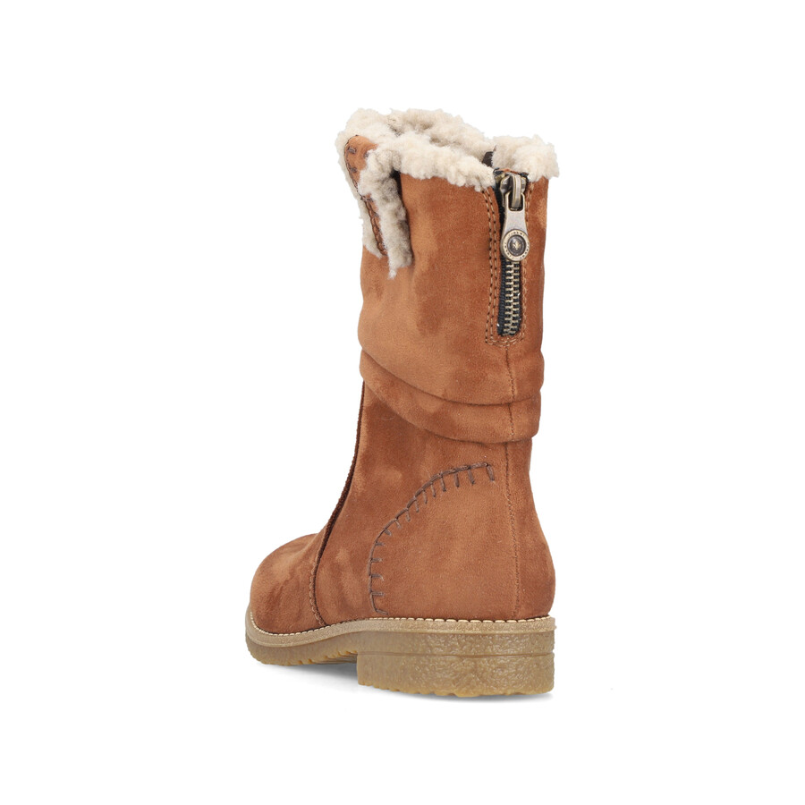 botas marrones con cremallera para mujer rieker 73562-24