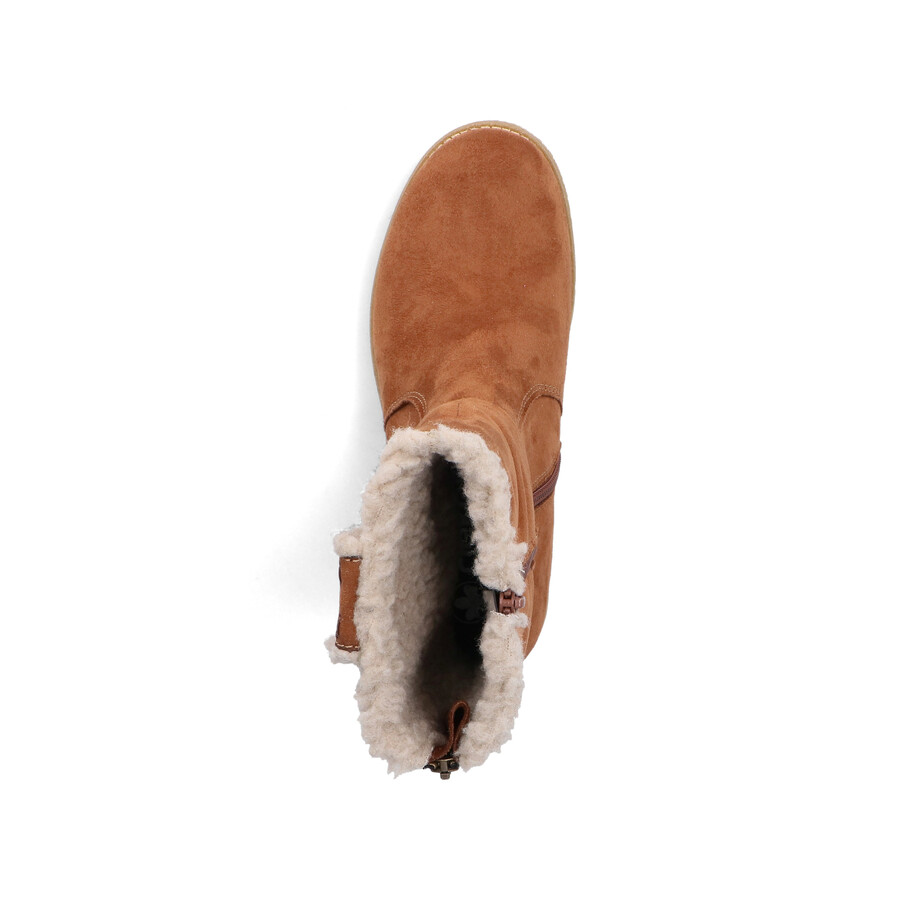 botas marrones con cremallera para mujer rieker 73562-24