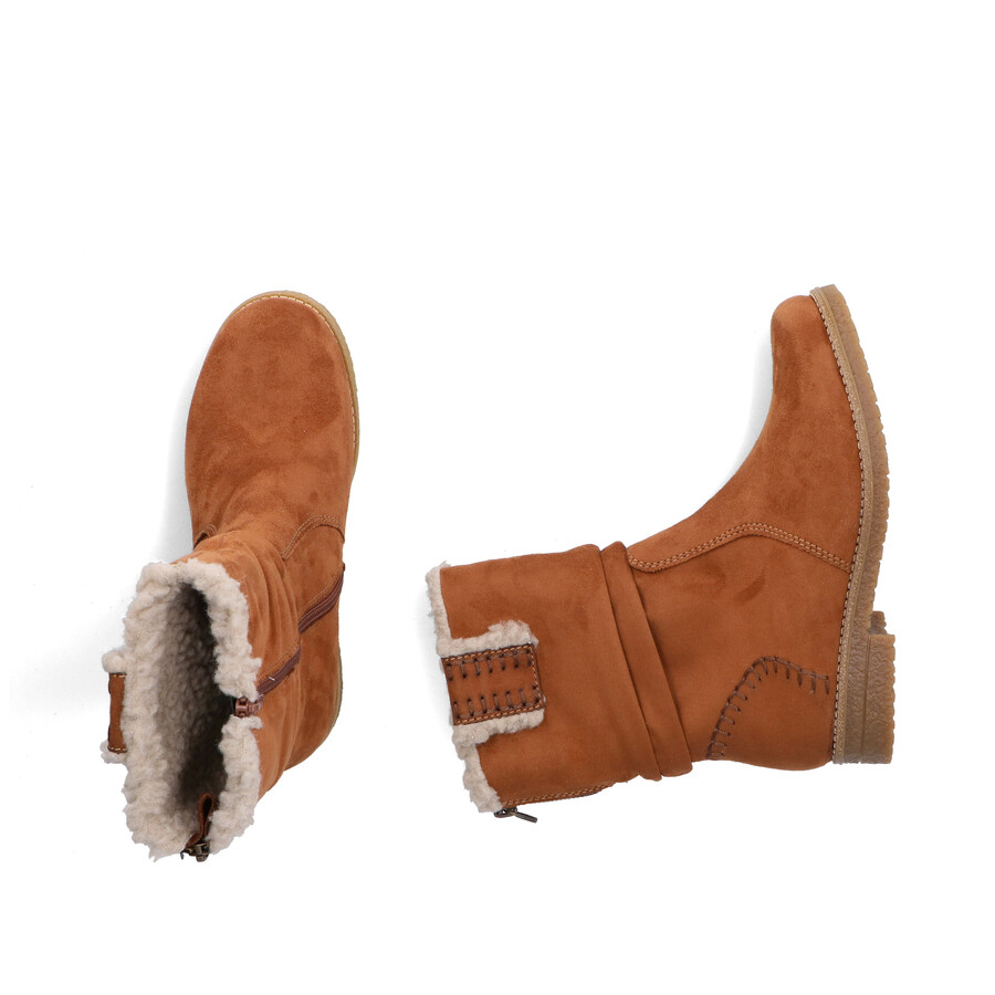 botas marrones con cremallera para mujer rieker 73562-24