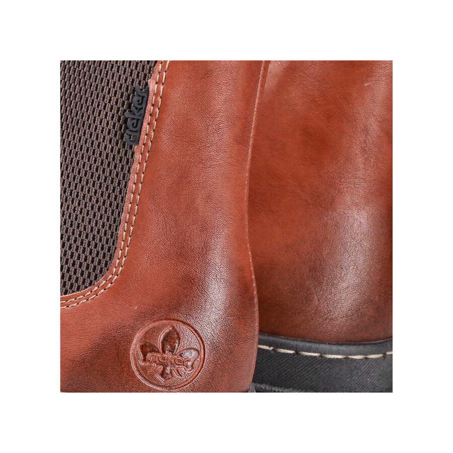 botas marrones con cremallera para mujer rieker 73892-24