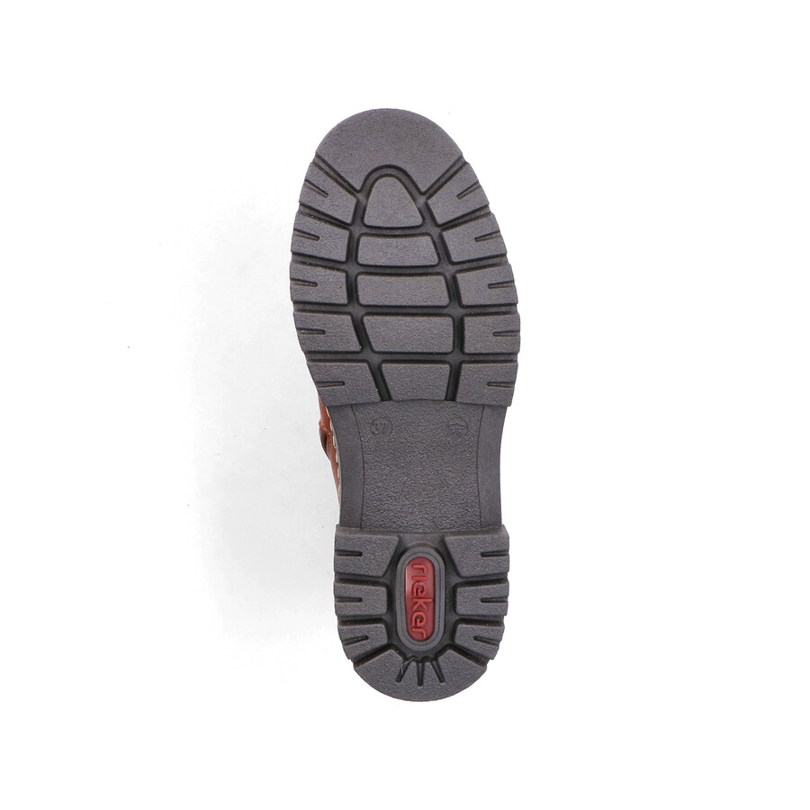 botas marrones con cremallera para mujer rieker 73892-24