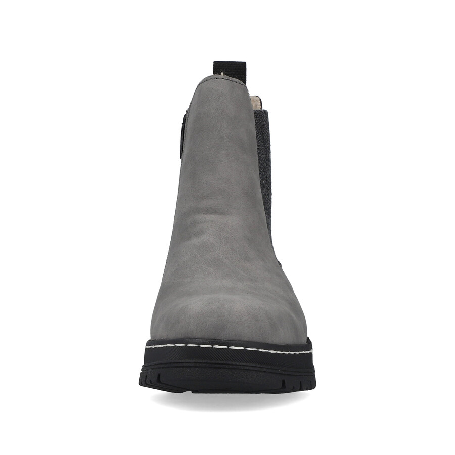 botas grises con cremallera para mujer rieker 73892-42