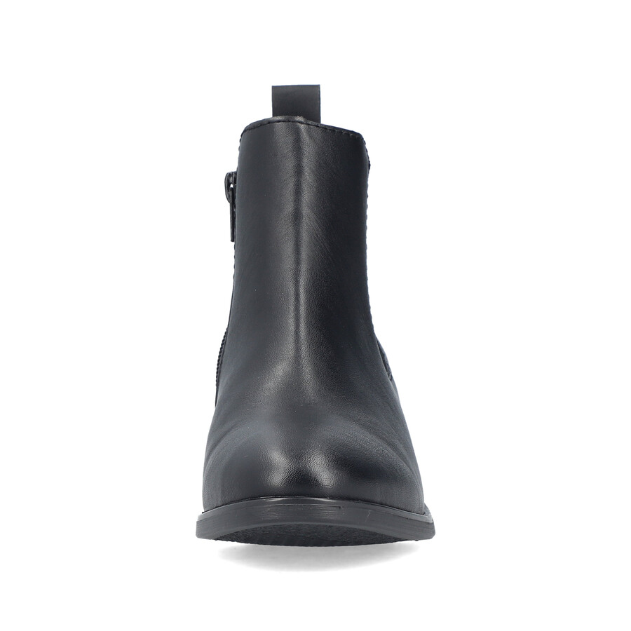 botas negras con cremallera para mujer rieker 73971-00