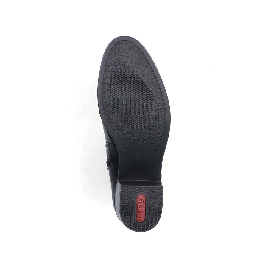 botas negras con cremallera para mujer rieker 73971-00