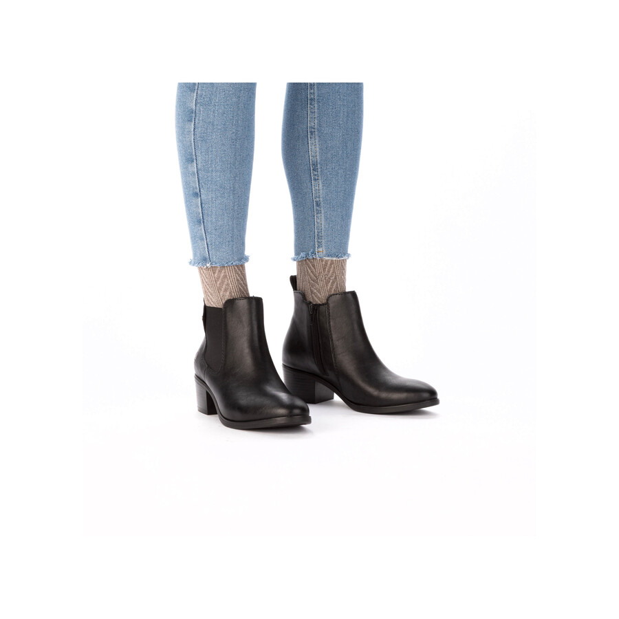 botas negras con cremallera para mujer rieker 73971-00