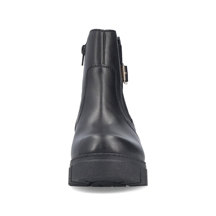 botas negras con cremallera para mujer rieker 74560-00