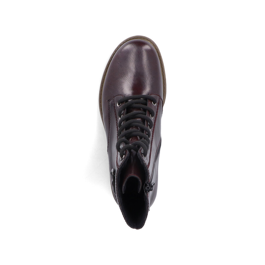 botas rojas con cremallera para mujer rieker 74802-35
