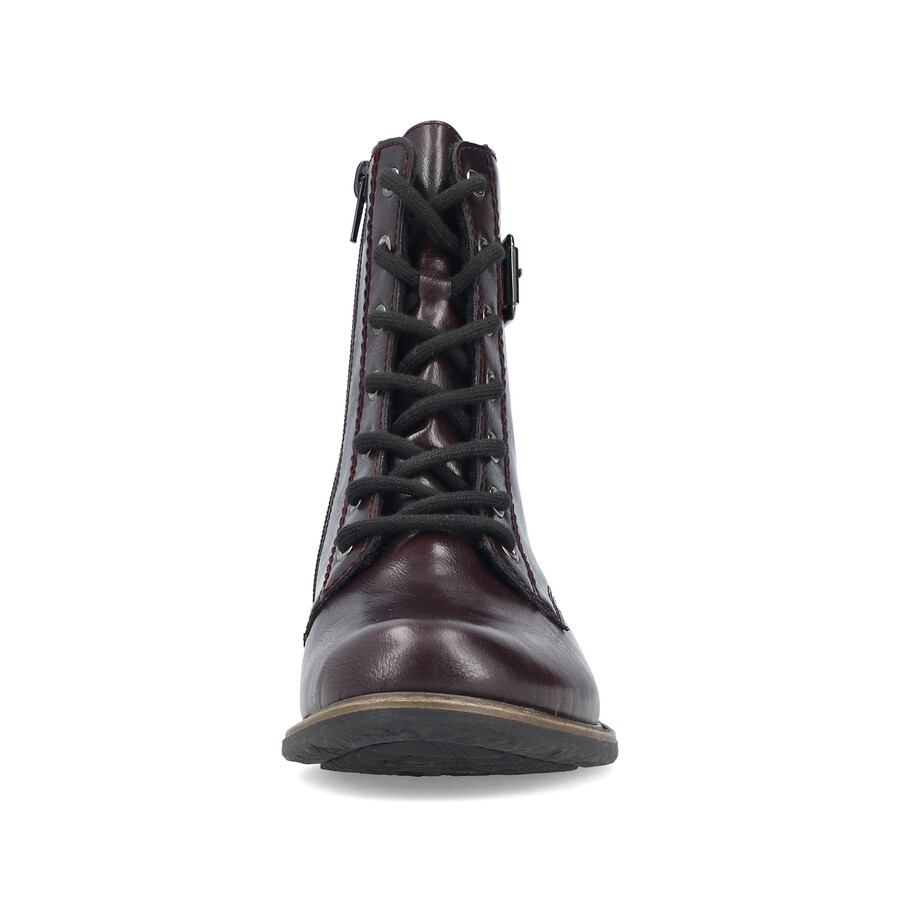 botas rojas con cremallera para mujer rieker 74802-35