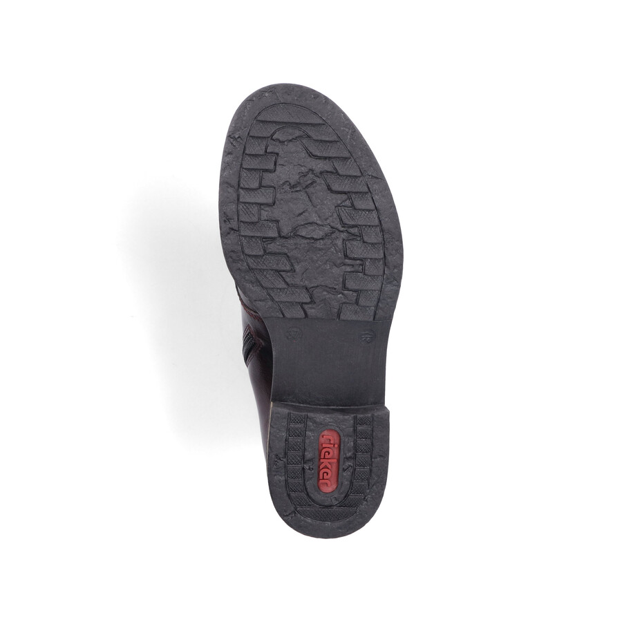 botas rojas con cremallera para mujer rieker 74802-35