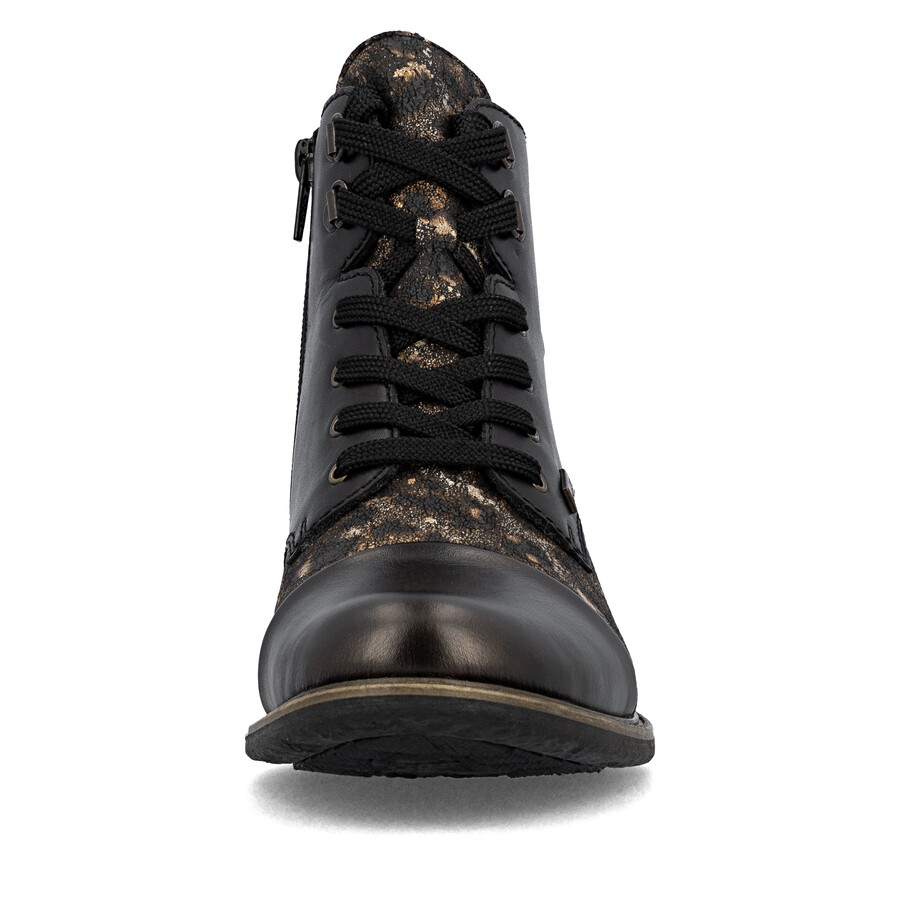 botas negras con cremallera para mujer rieker 74842-00