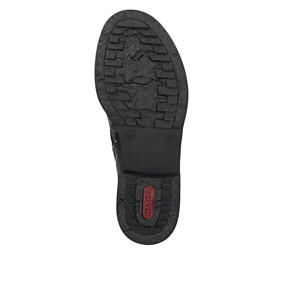 botas negras con cremallera para mujer rieker 74842-00