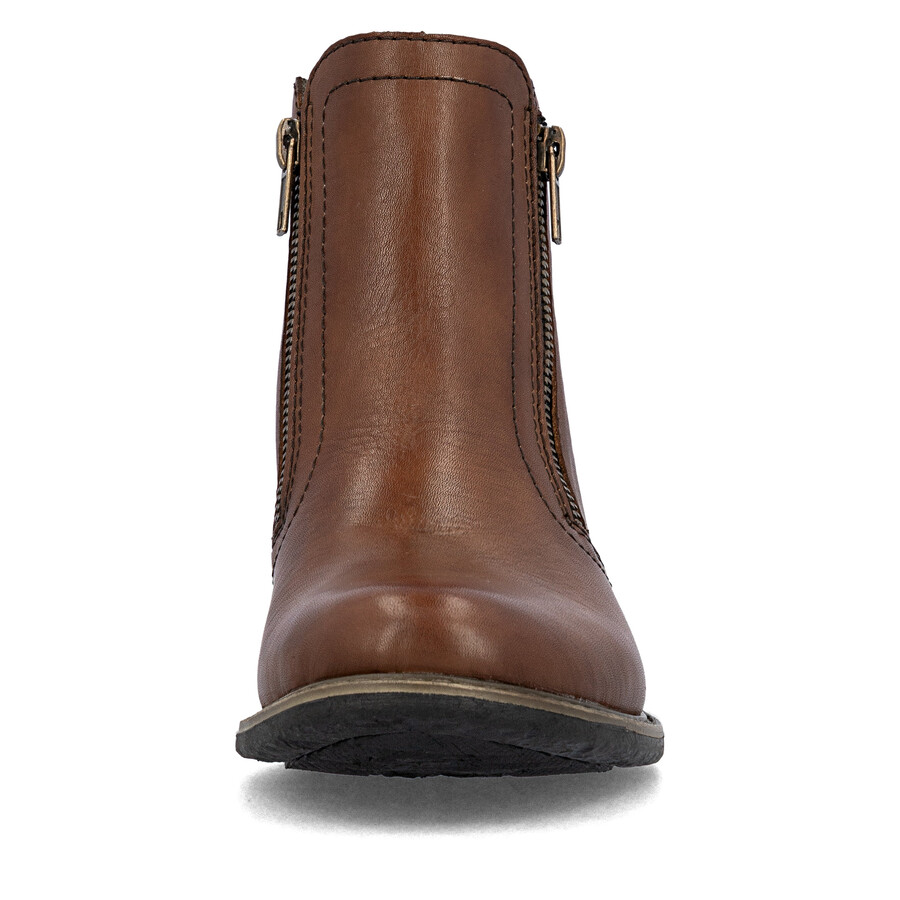 botas marrones con cremallera para mujer rieker 74850-25