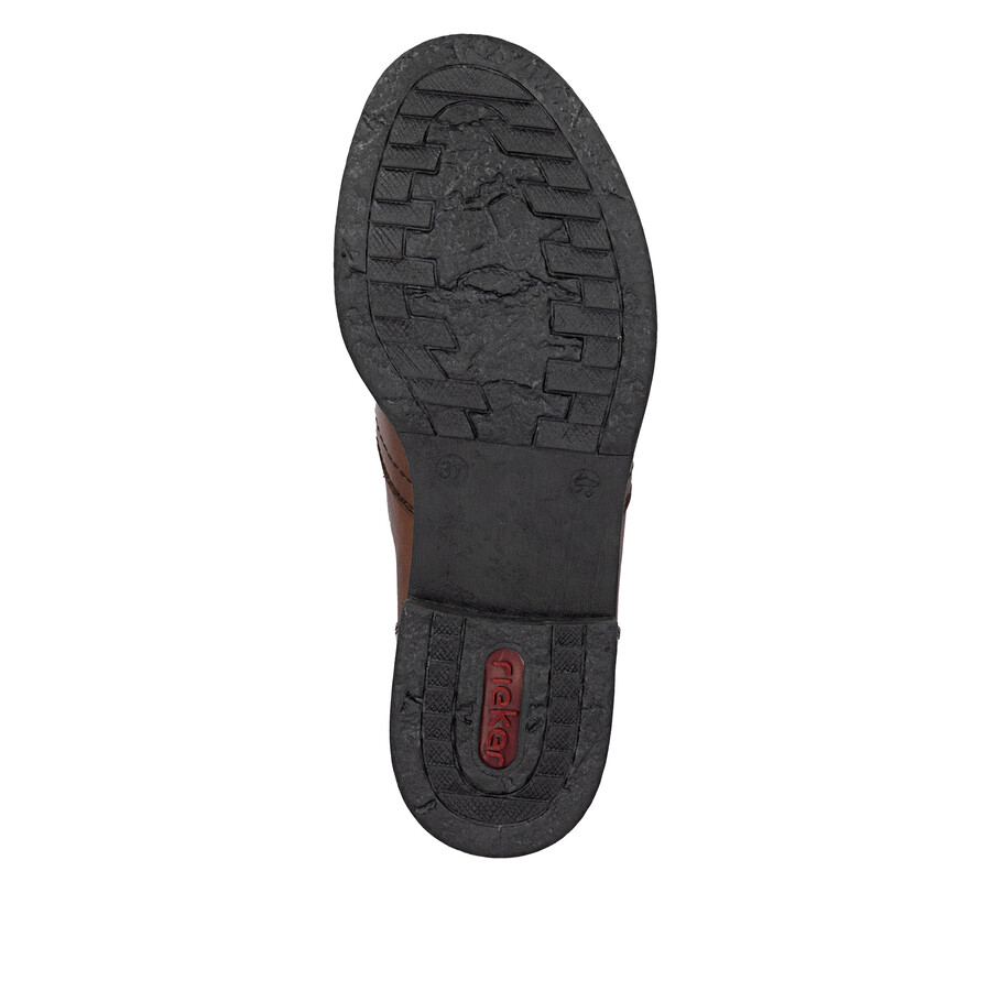 botas marrones con cremallera para mujer rieker 74850-25