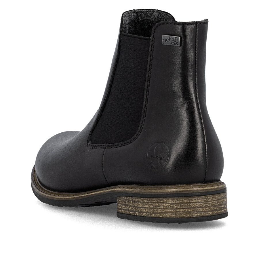botas negras con cremallera para mujer rieker 74870-00