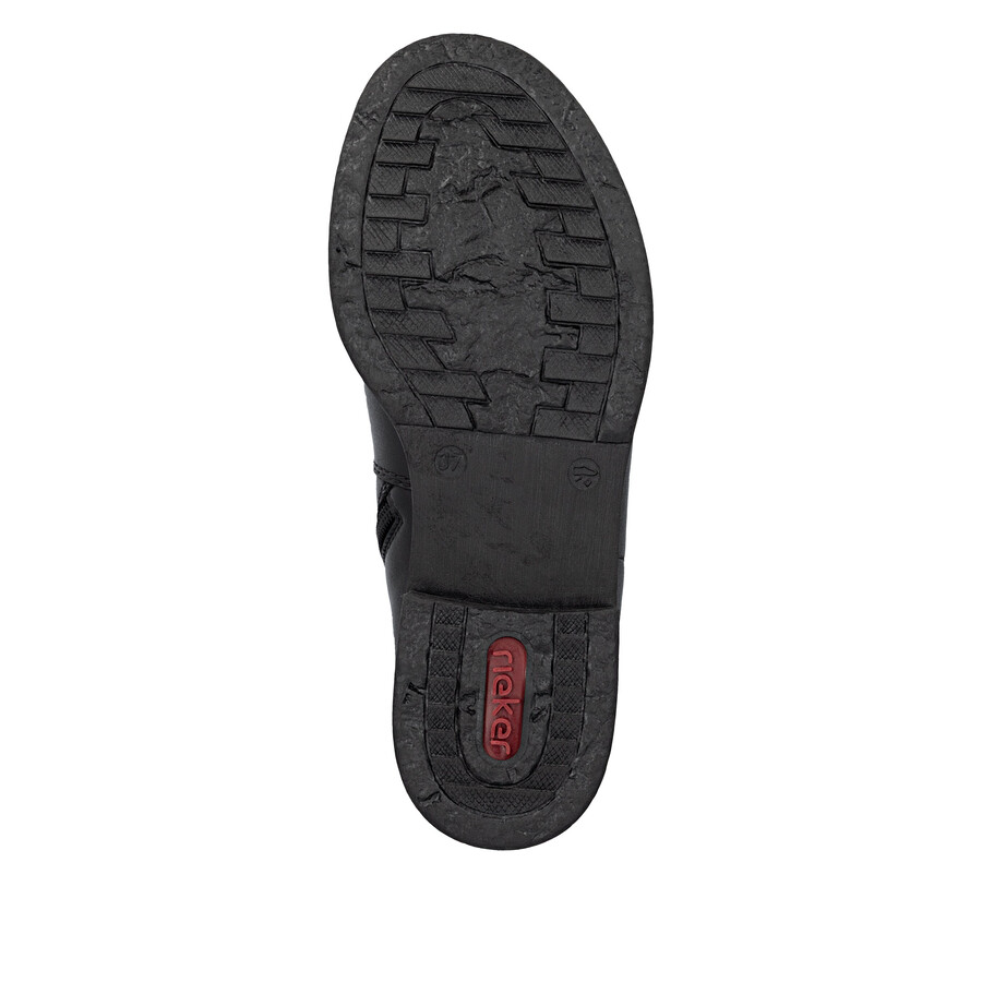 botas negras con cremallera para mujer rieker 74870-00