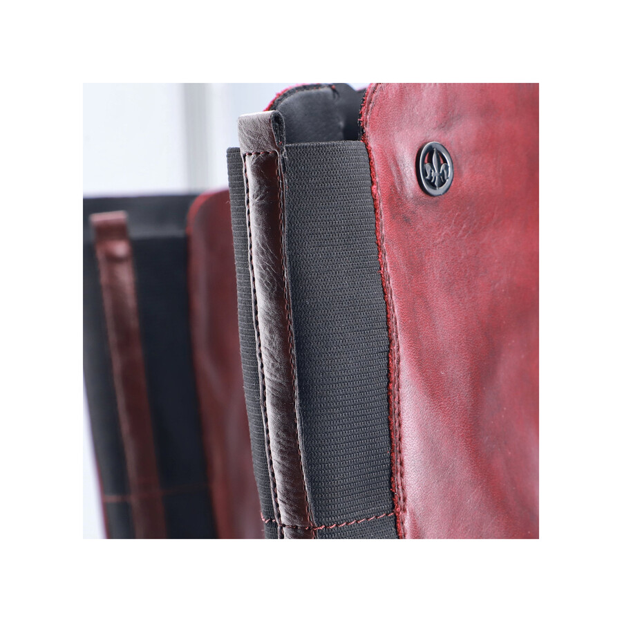 botas rojas con cremallera para mujer rieker 77684-35