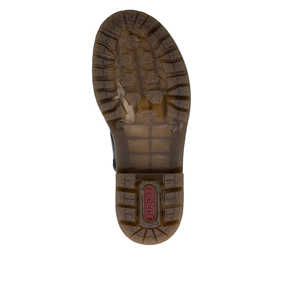 botas negras con cremallera para mujer rieker 78202-00