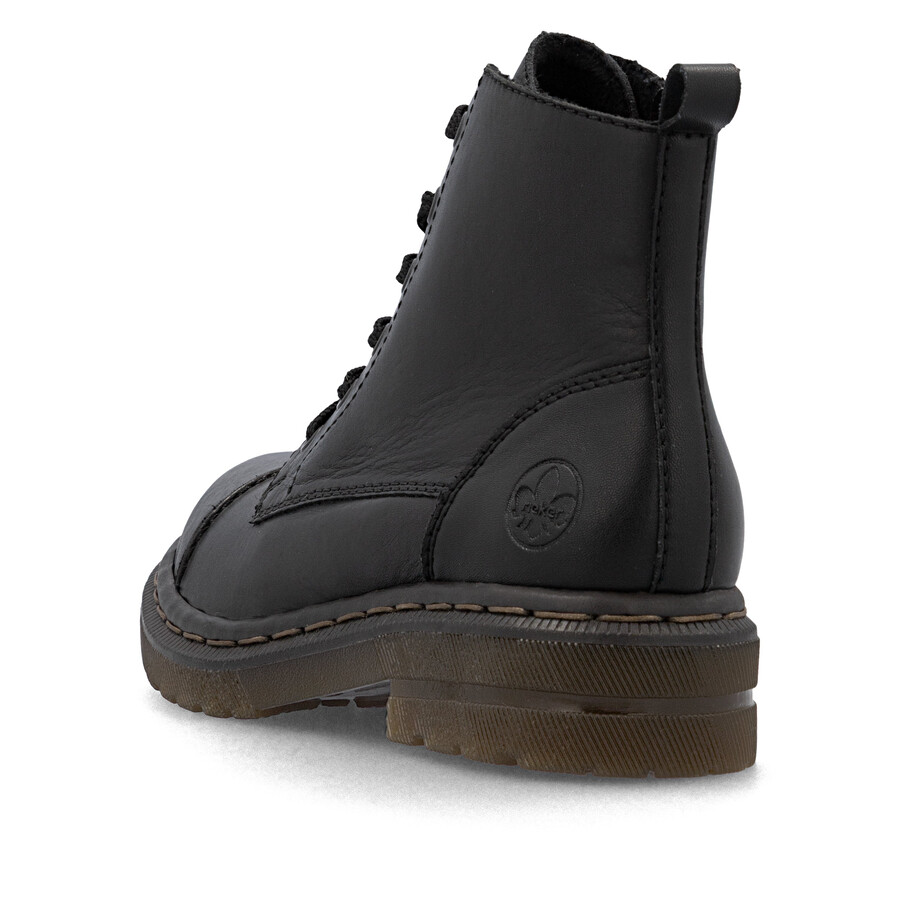 botas negras con cremallera para mujer rieker 78202-00