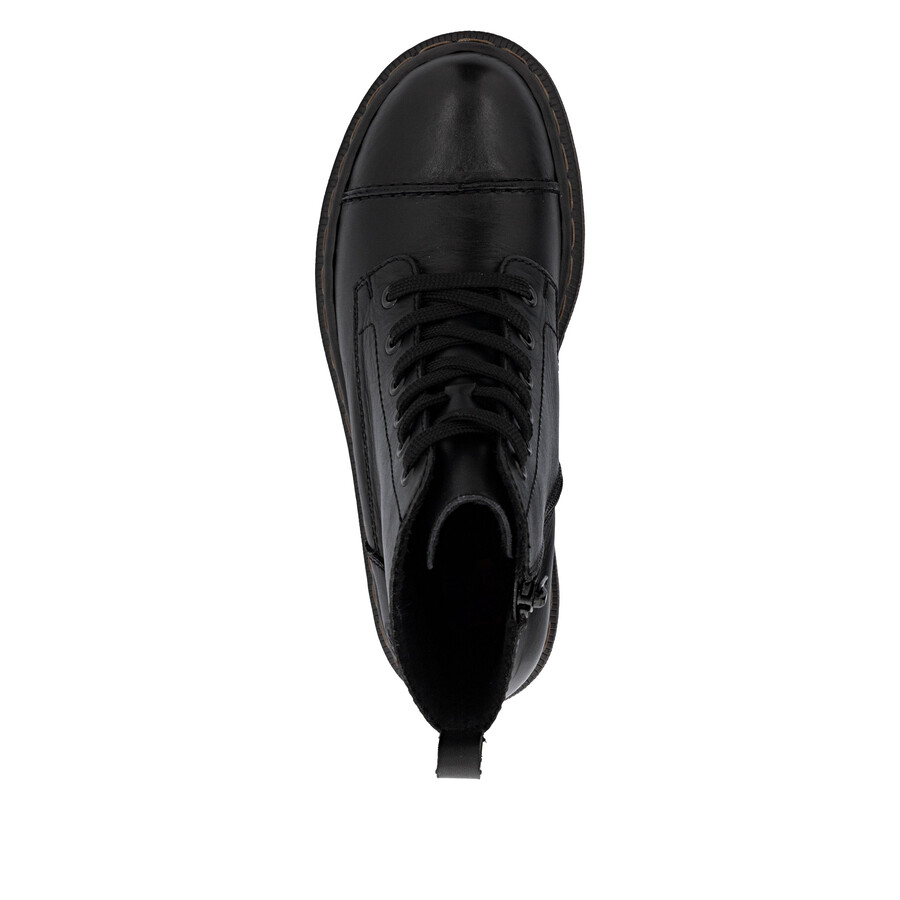 botas negras con cremallera para mujer rieker 78202-00