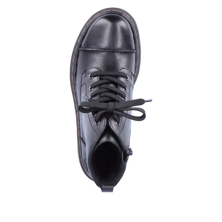 botas negras con cremallera para mujer rieker 78202-00
