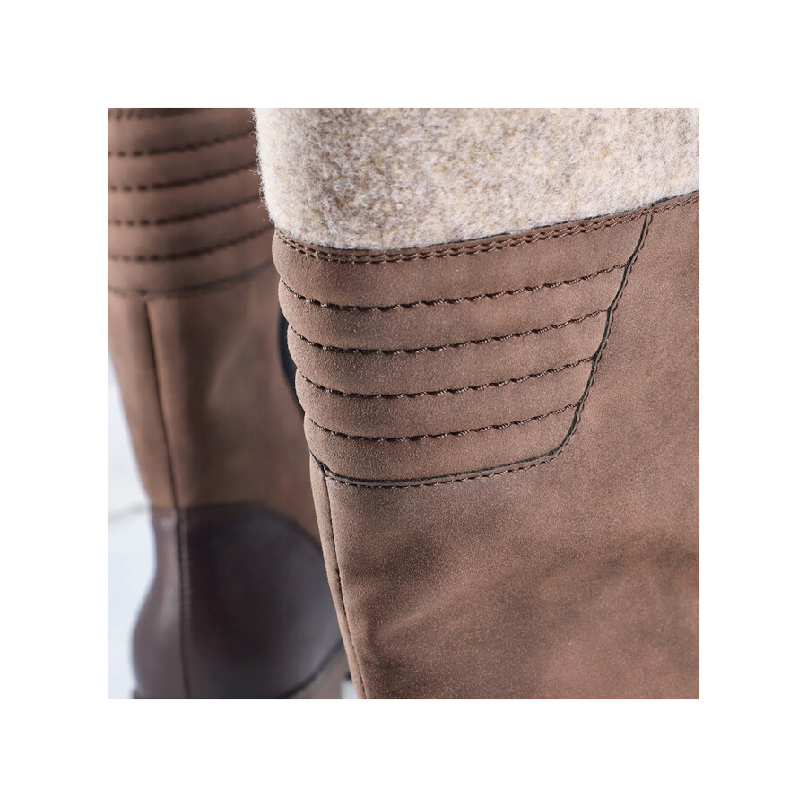 botas marrones con cremallera para mujer rieker 78585-25
