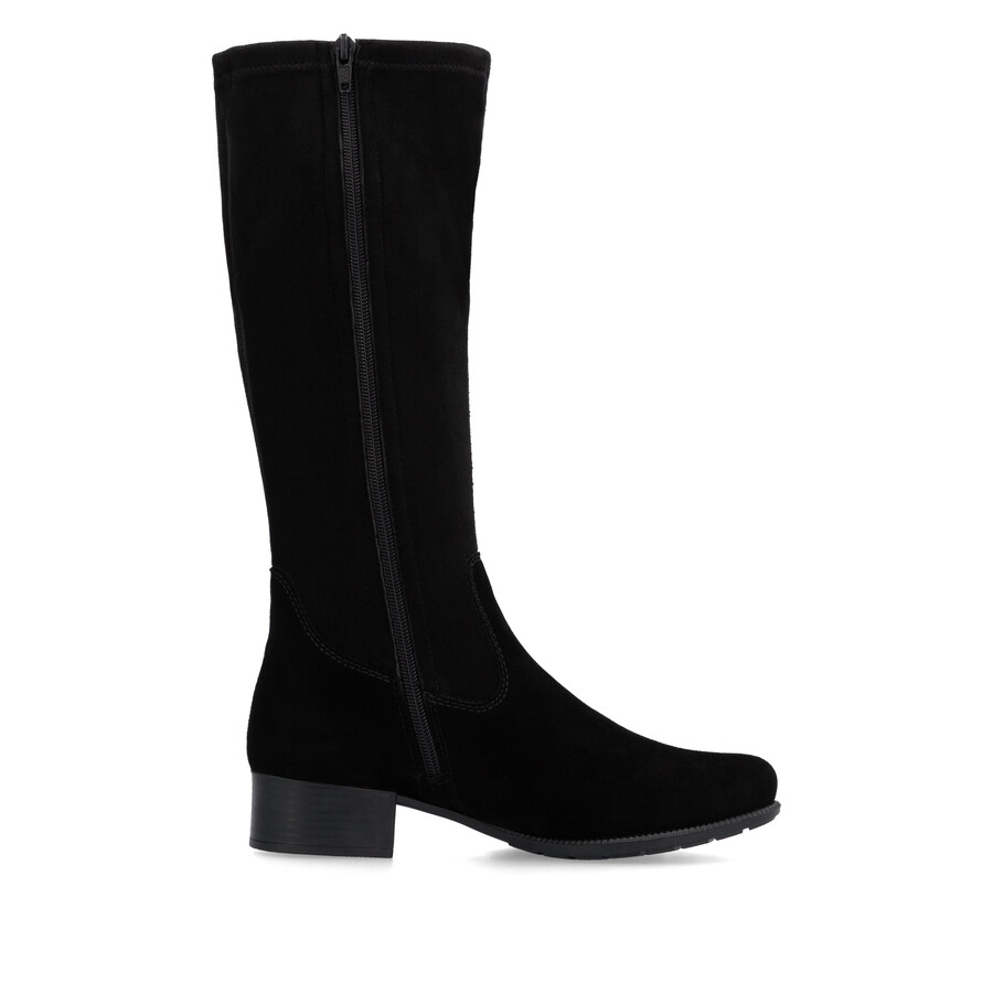 botas negras con cremallera para mujer rieker 78654-00