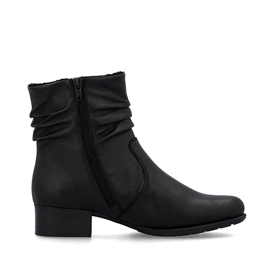 botas negras con cremallera para mujer rieker 78656-00