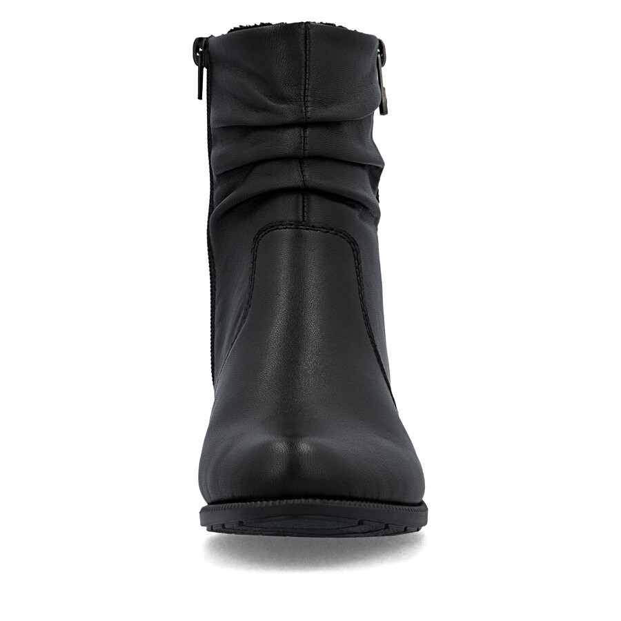 botas negras con cremallera para mujer rieker 78656-00