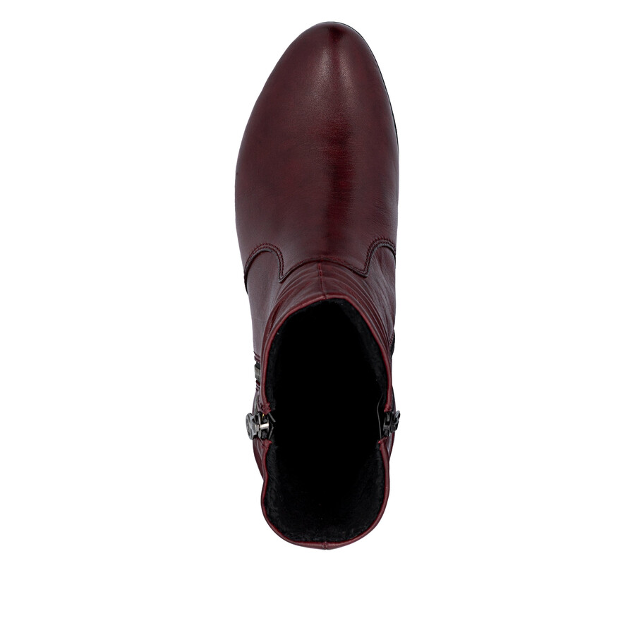 botas rojas con cremallera para mujer rieker 78656-35