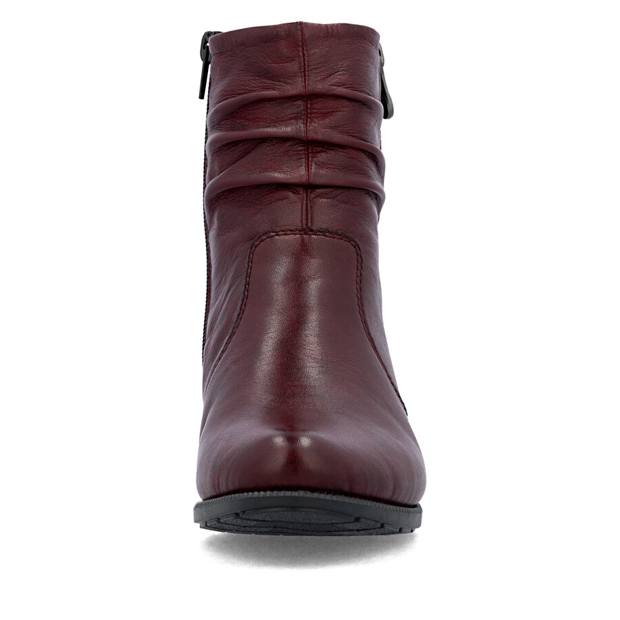 botas rojas con cremallera para mujer rieker 78656-35