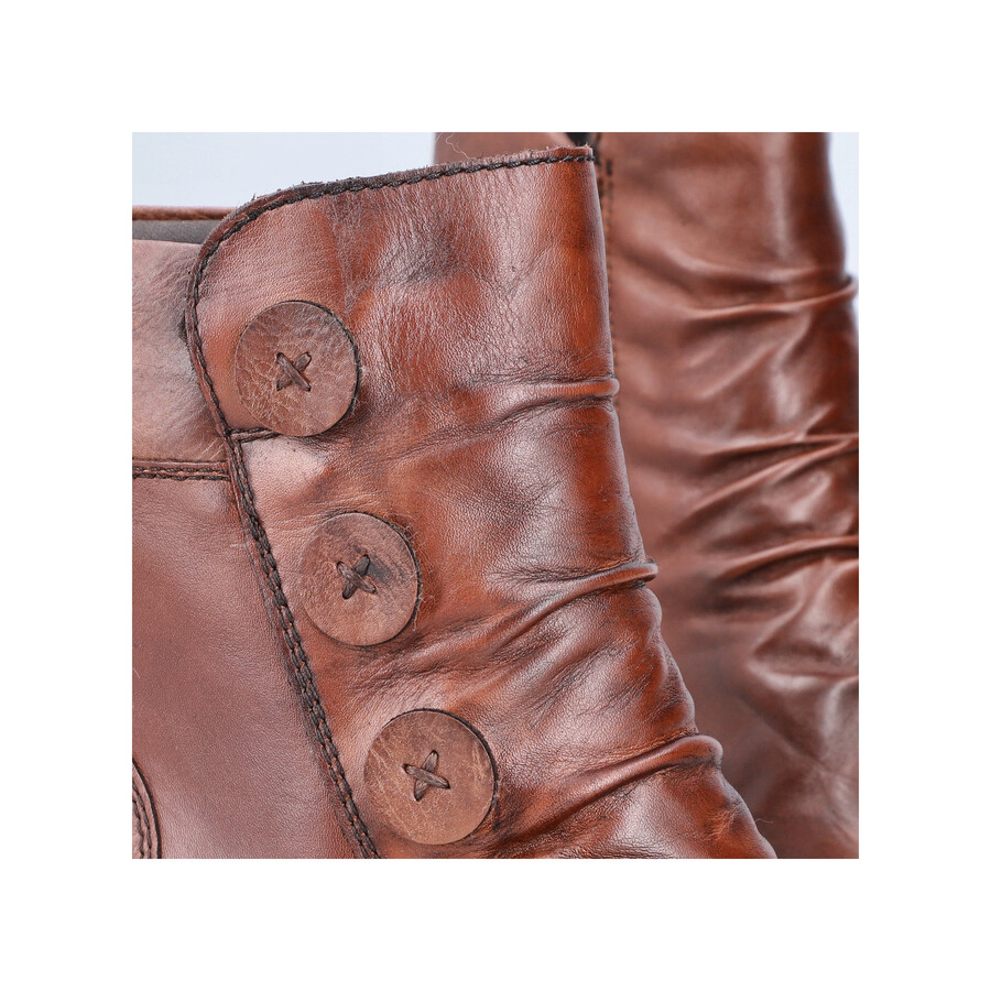 botas marrones con cremallera para mujer rieker 78659-22